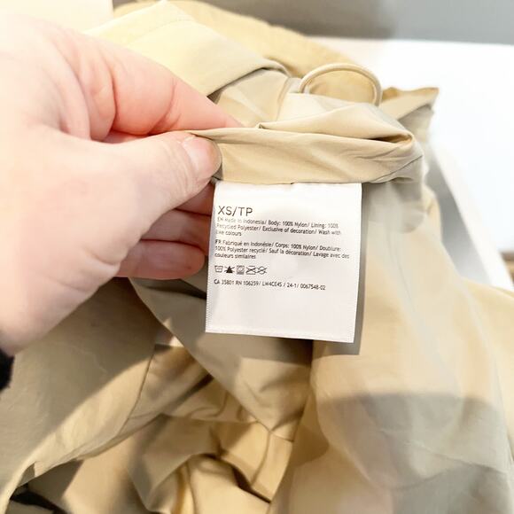 Lululemon Hooded Mid-Length Utility Jacket Trench Beige XS - Picture 7 of 8